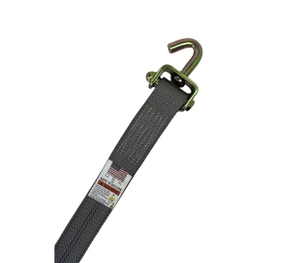 2" x 12' with Swivel J and Rubber Cleats (Strap only)