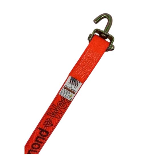 2" x 12' with Swivel J and Rubber Cleats (Strap only)