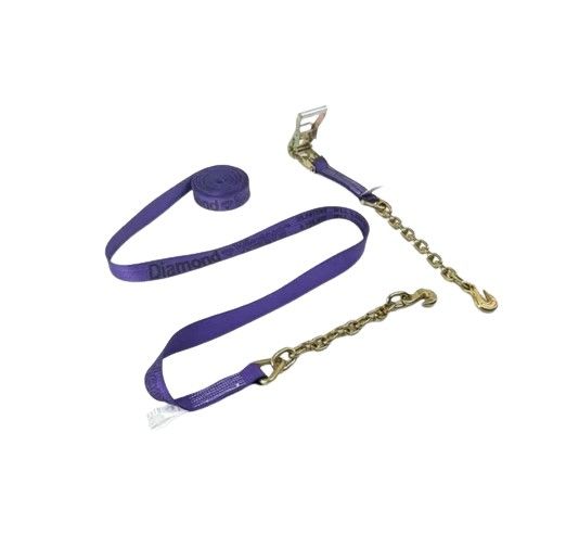 2" X 30' w/ Ratchet &amp; Chain Ends, Colors: BLACK