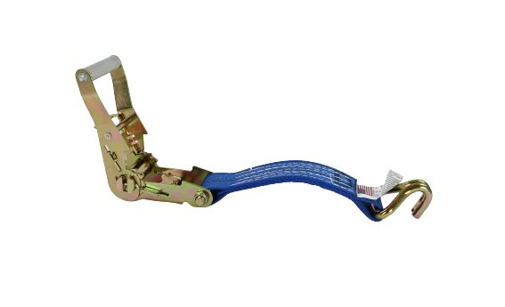 2" X 1' Short End w/ Wire Hook &amp; Heavy Duty Ratchet, Colors: BLACK