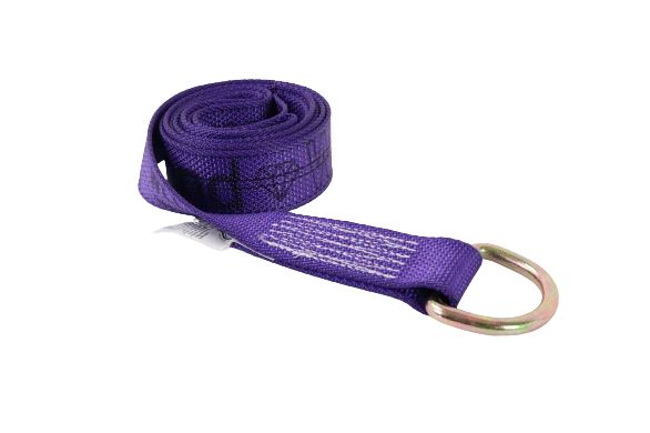 2" x 100" Lasso Strap with Smaller D Ring - Diamond Weave, Colors: BLACK