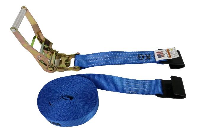 2” x 30’ Ratchet Assembly with Flat Hooks - Diamond Weave