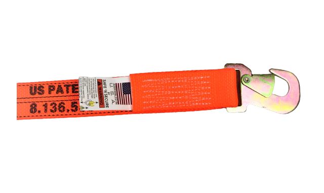 2' x 10" Flat Snap Hook Strap - Diamond Weave