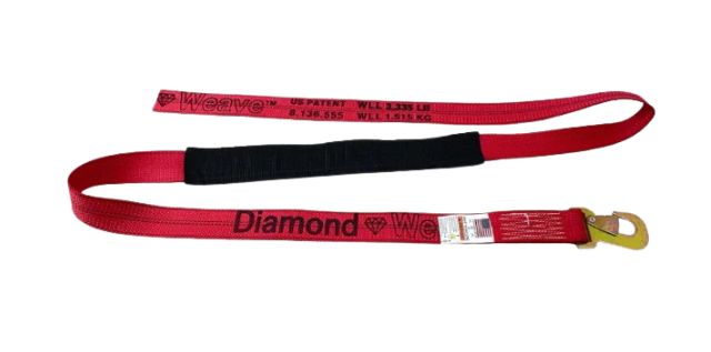 2' x 10" Flat Snap Hook Strap - Diamond Weave
