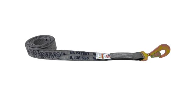 2" x 14' w/ Twisted Snap Hook - Diamond Weave, Colors: BLACK