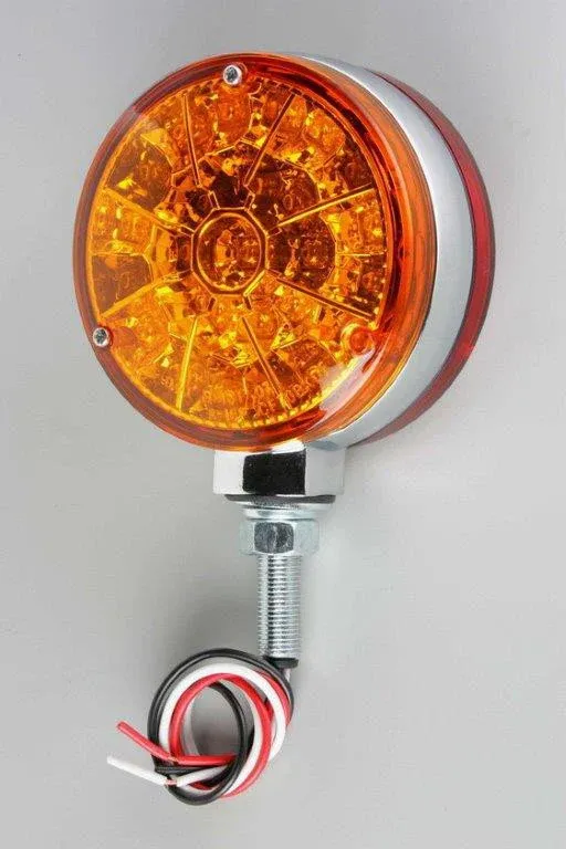 4" Round 50 LED Double Face RED/AMBER Turn Signal