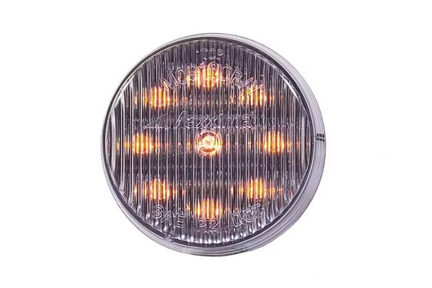 Maxxima 2" Round Clearance Marker Light w/ Clear Lens and 9 LEDs
