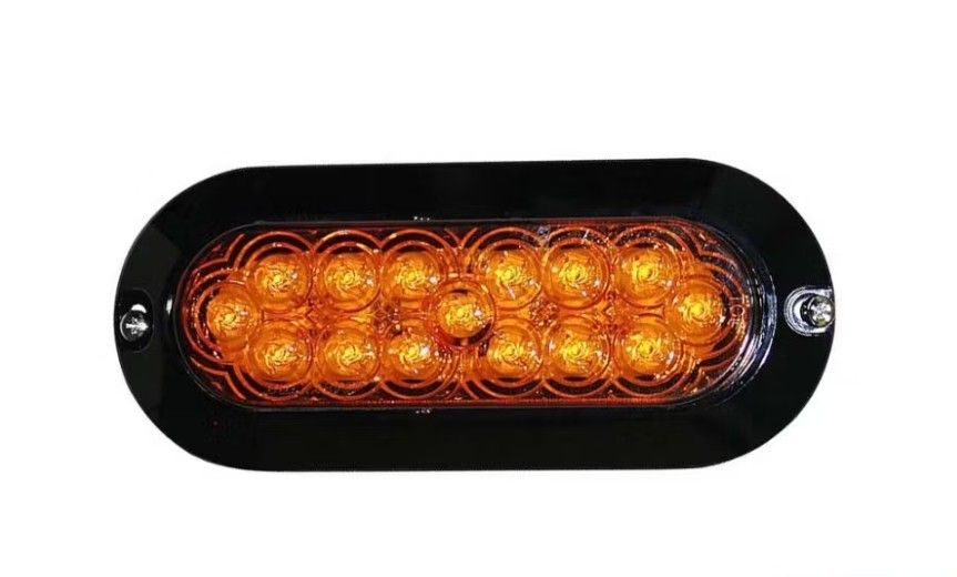 Maxxima Oval / Rectangle 8" x 3.5" Stop / Tail / Turn Light, Colors: AMBER/AMBER