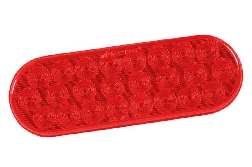 Maxxima Warning Light 6" Oval Ultra Thin 24 LEDs, Colors: RED