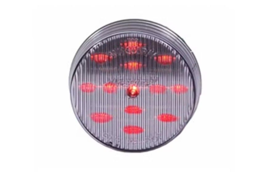 Maxxima 2 1/2" Round Clearance Marker Light w/ Clear Lens and 13 LEDs, Colors: RED
