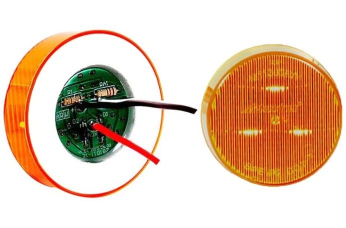 Maxxima 2 1/2" Round Amber Auxiliary Park Turn Light