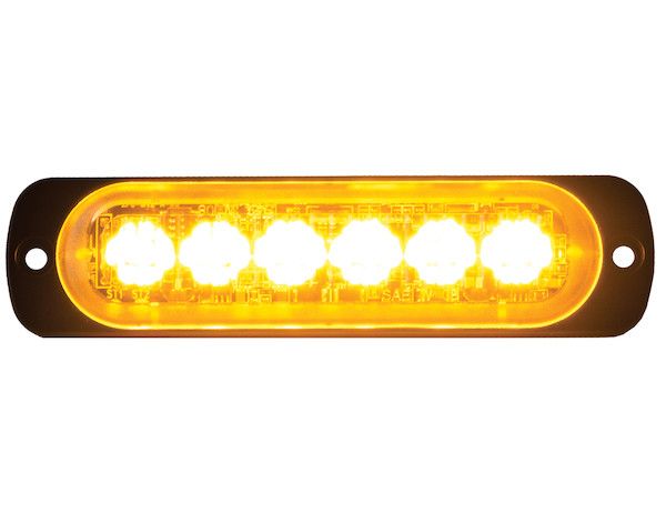 Thin 4.5 Inch Amber Horizontal LED Strobe Light