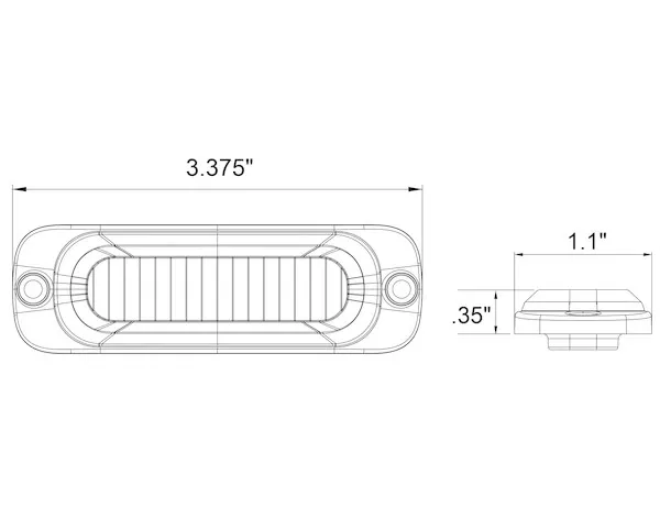 Thin 3.5 Inch Horizontal Strobe Light Series