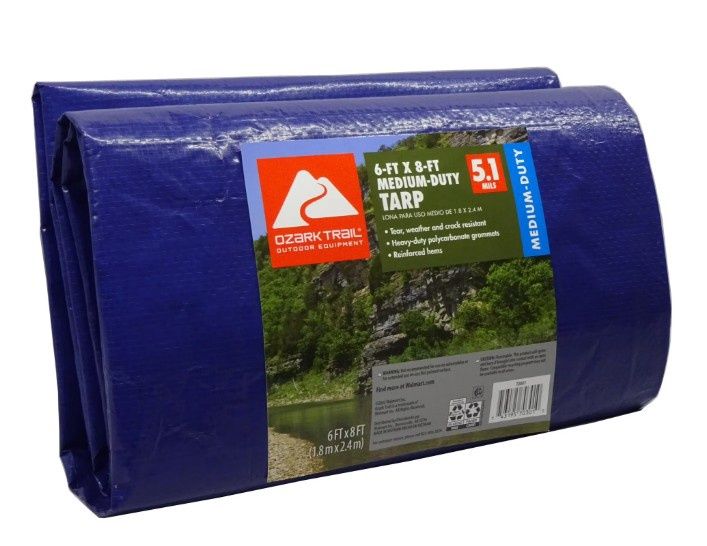 Ozark Trail Medium-Duty Tarpaulin, 6’ x 8’
