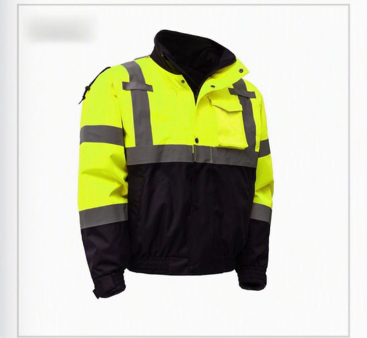Hi-Vis Safety Lime, 3-IN-1, Class 3 Jacket w/Ripstop Bottom, Size: M