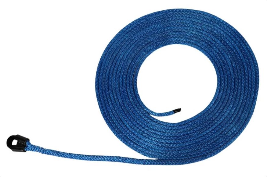 AmSteel-Blue Synthetic Winch Lines w/ Closed Thimble, Colors: BLUE, Length: 200', Size: 3/4"