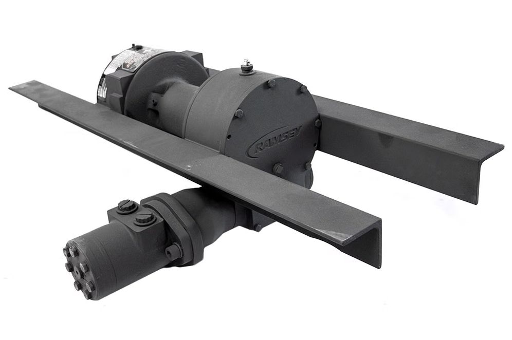 Ramsey Winch 8,000-Lb. Hydraulic Industrial-Grade Winch, Series H246Y, Clockwise Rotation