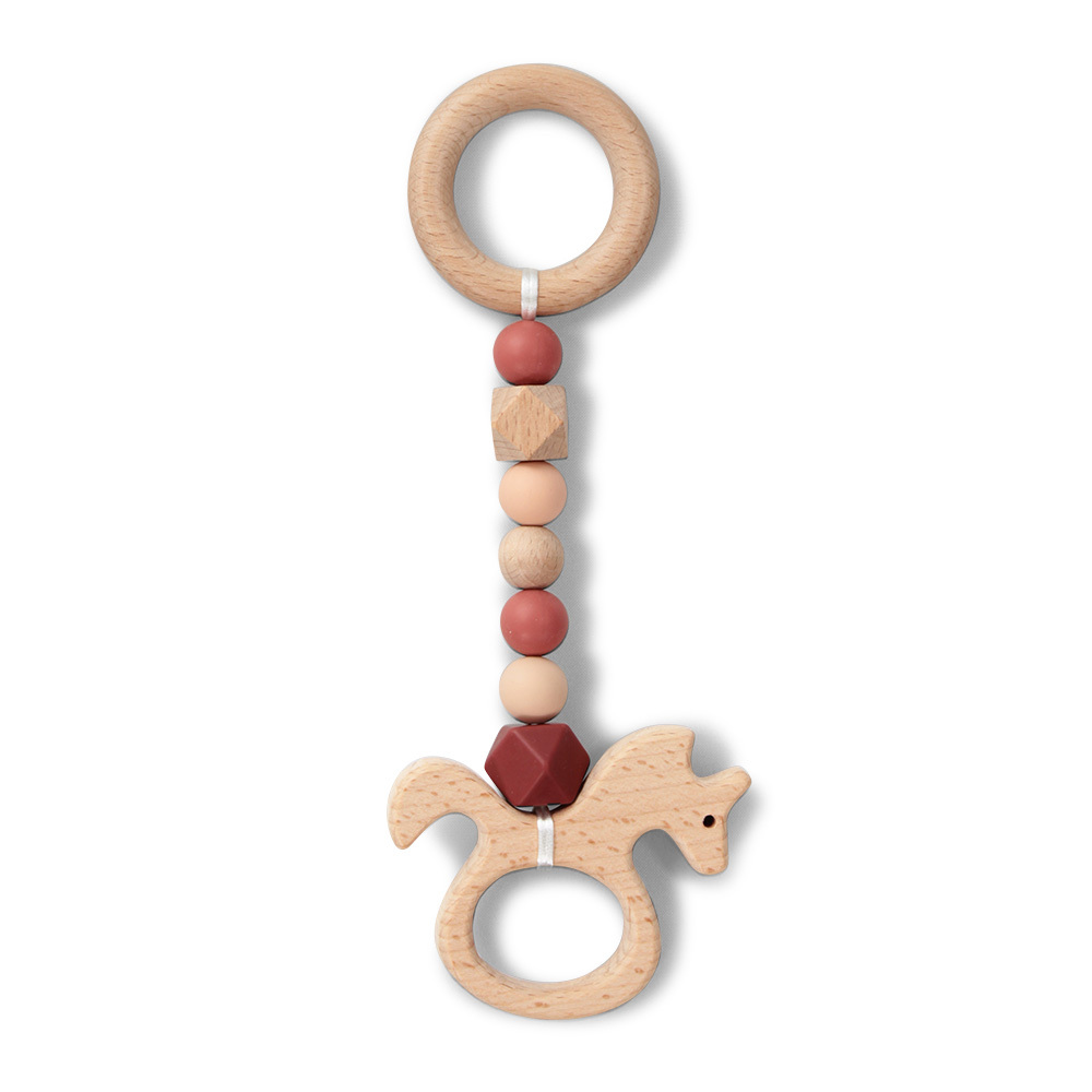 Rocking Horse Teether - Sustainable Wood and Silicone Teething Toy