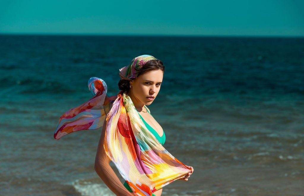 Orchid Floral Print Pure Silk Scarf