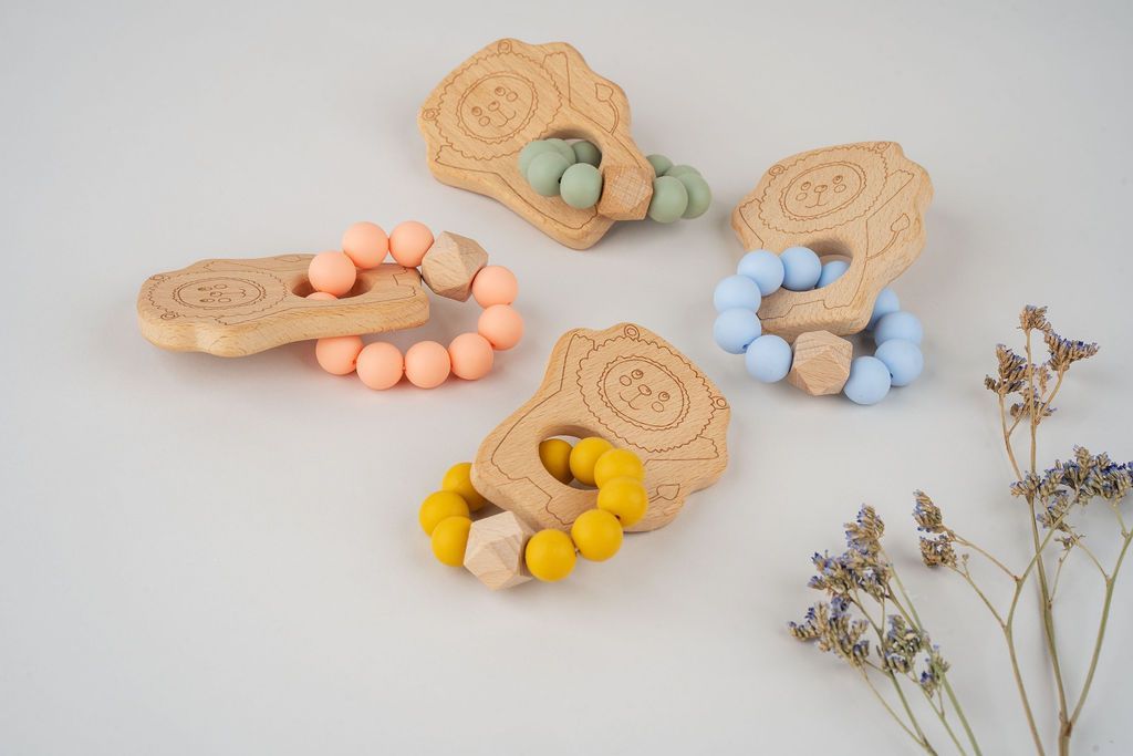 Little Lion Baby Teether - Safe, Sustainable Teething and Sensory Toy