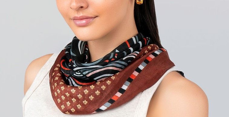 Circe Modern Geometric Silk Square 100