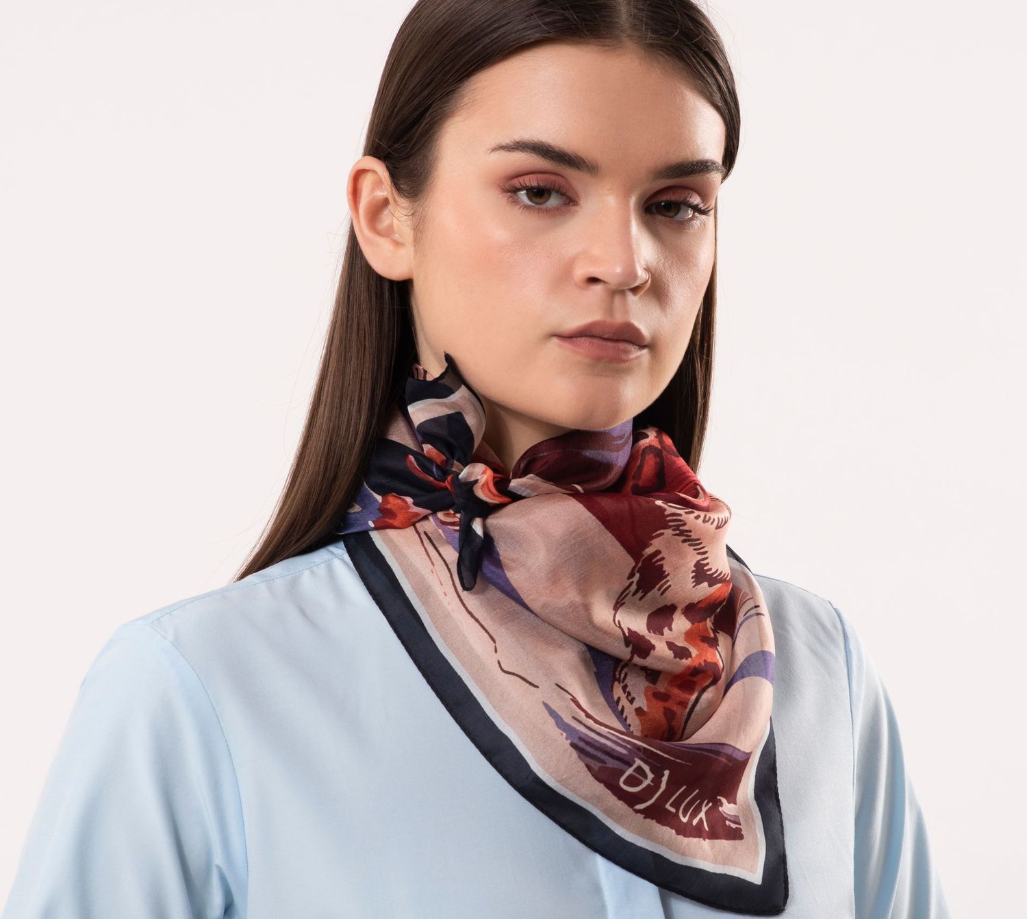 Snow Leopard Silk Square 65