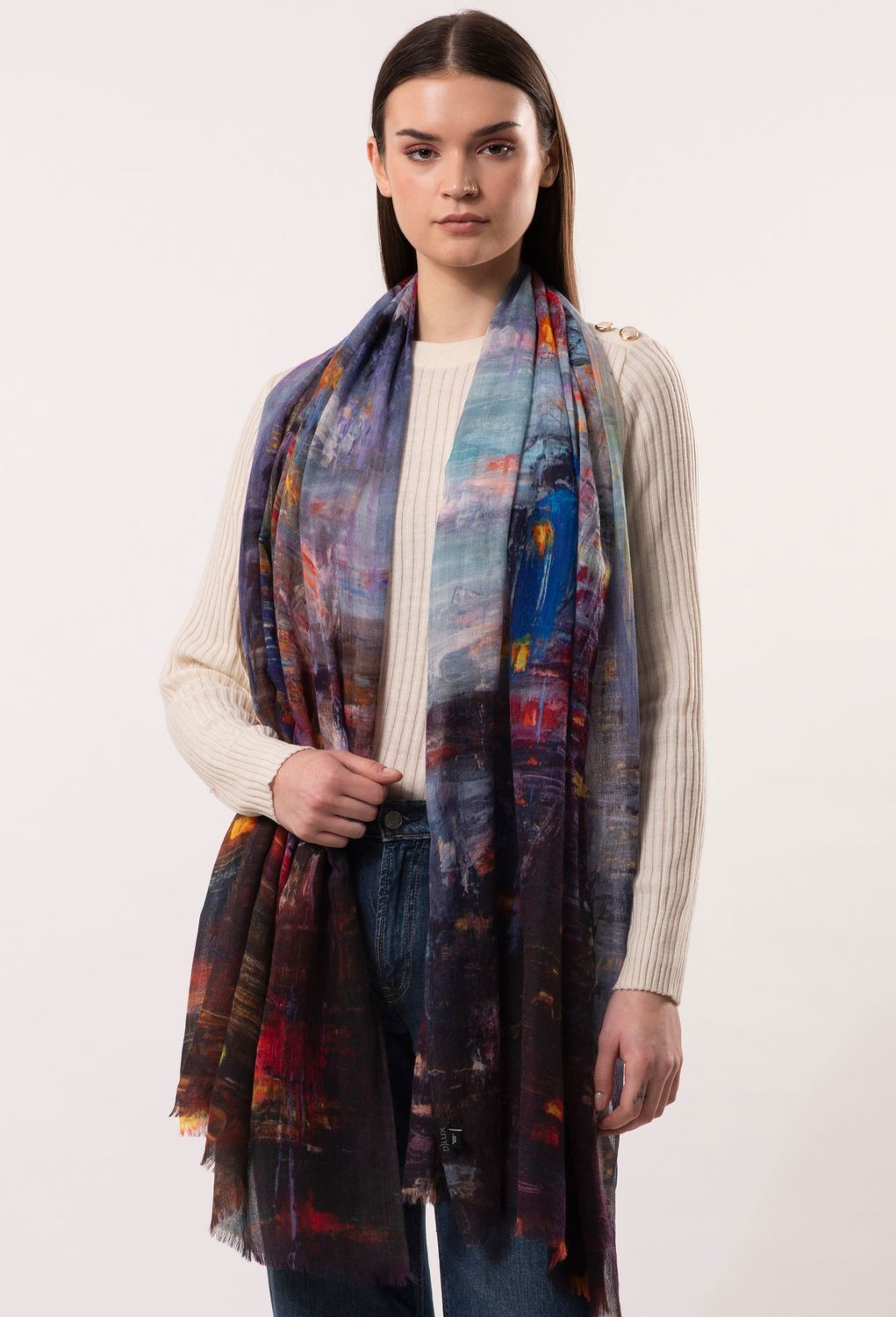 Umbrella Girl - Storyteller Wool Silk Scarf