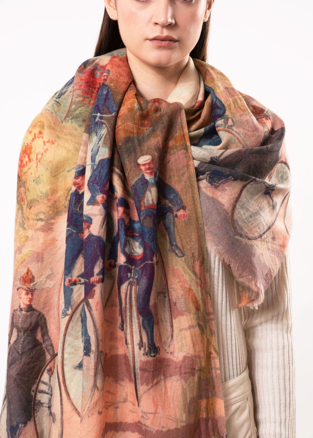 Pioneer Vintage Inspired Wool Silk Scarf