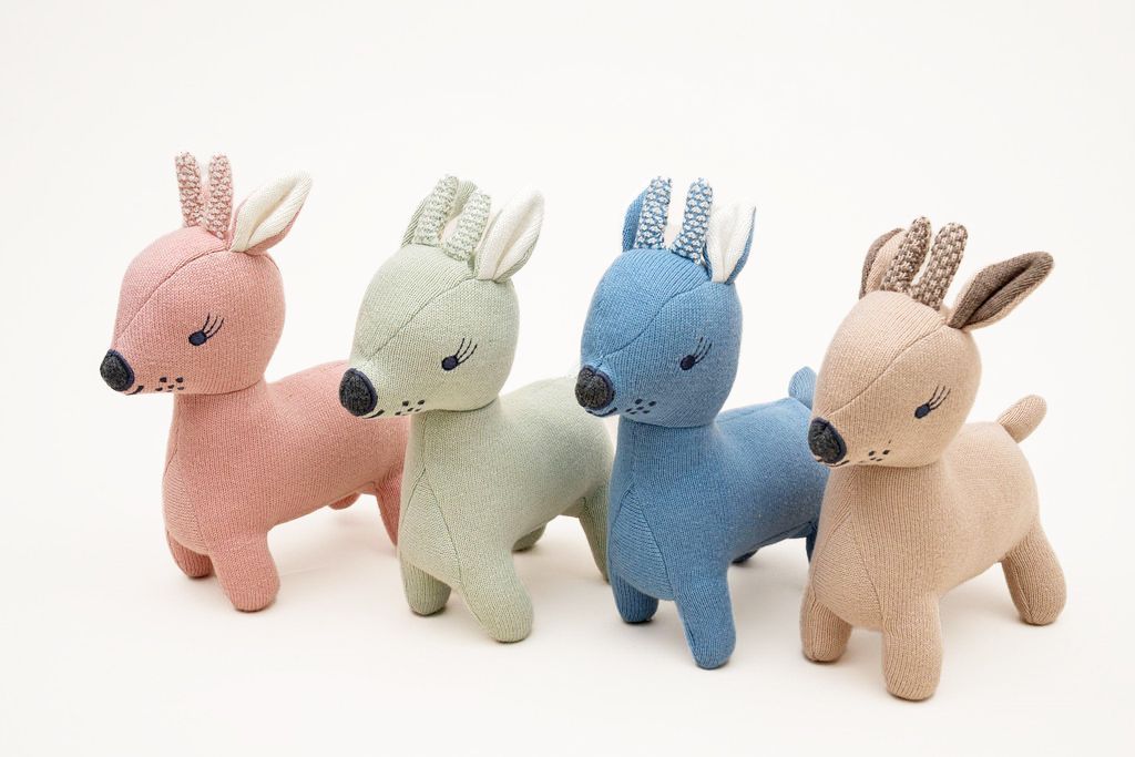 Gala Gazelle OEKO-TEX Cotton Knit Toy with Gentle Rattle Sound