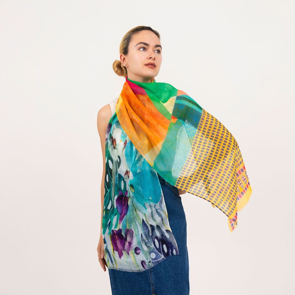 Tropique Printed Modal Linen Scarf