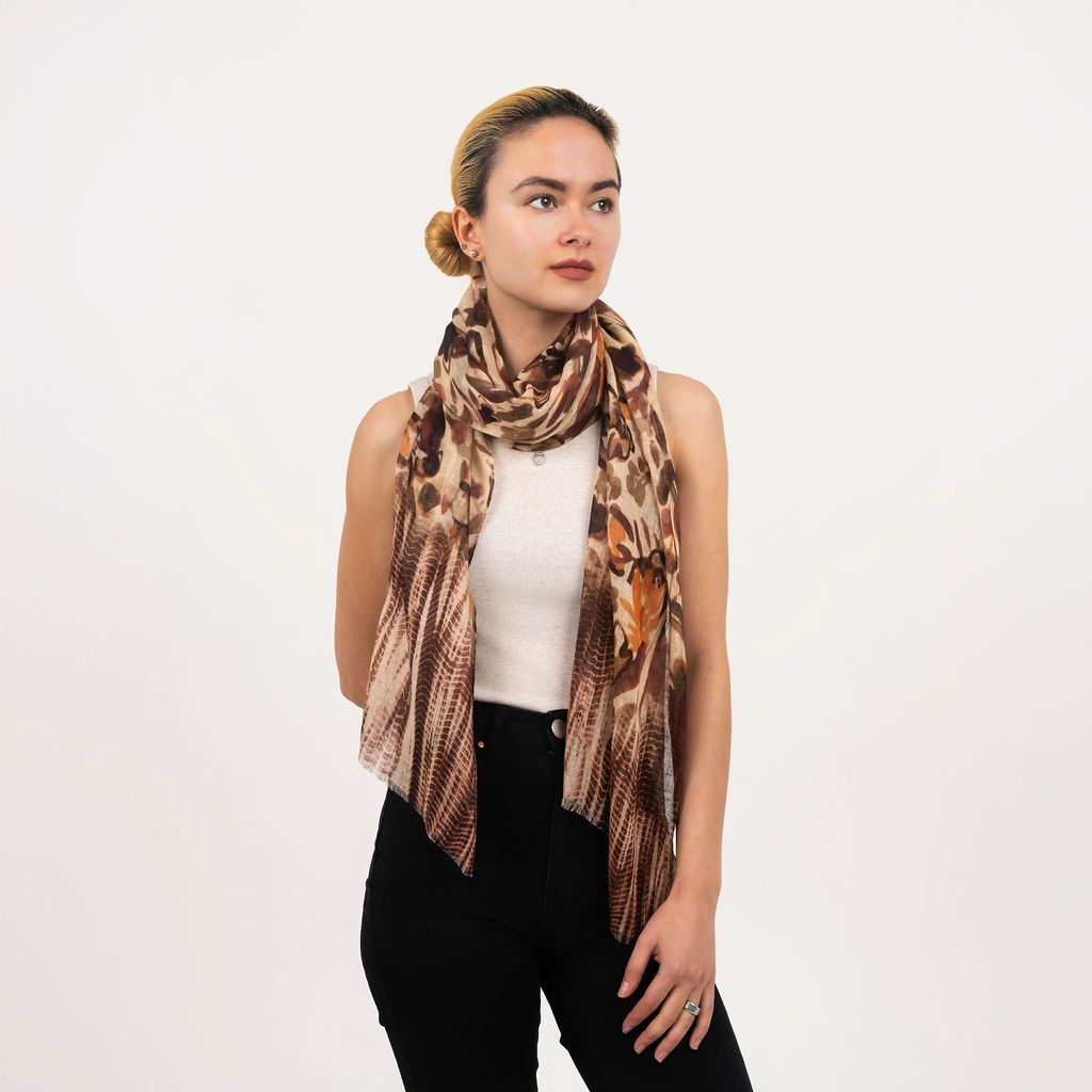 Vera Printed Modal Linen Scarf