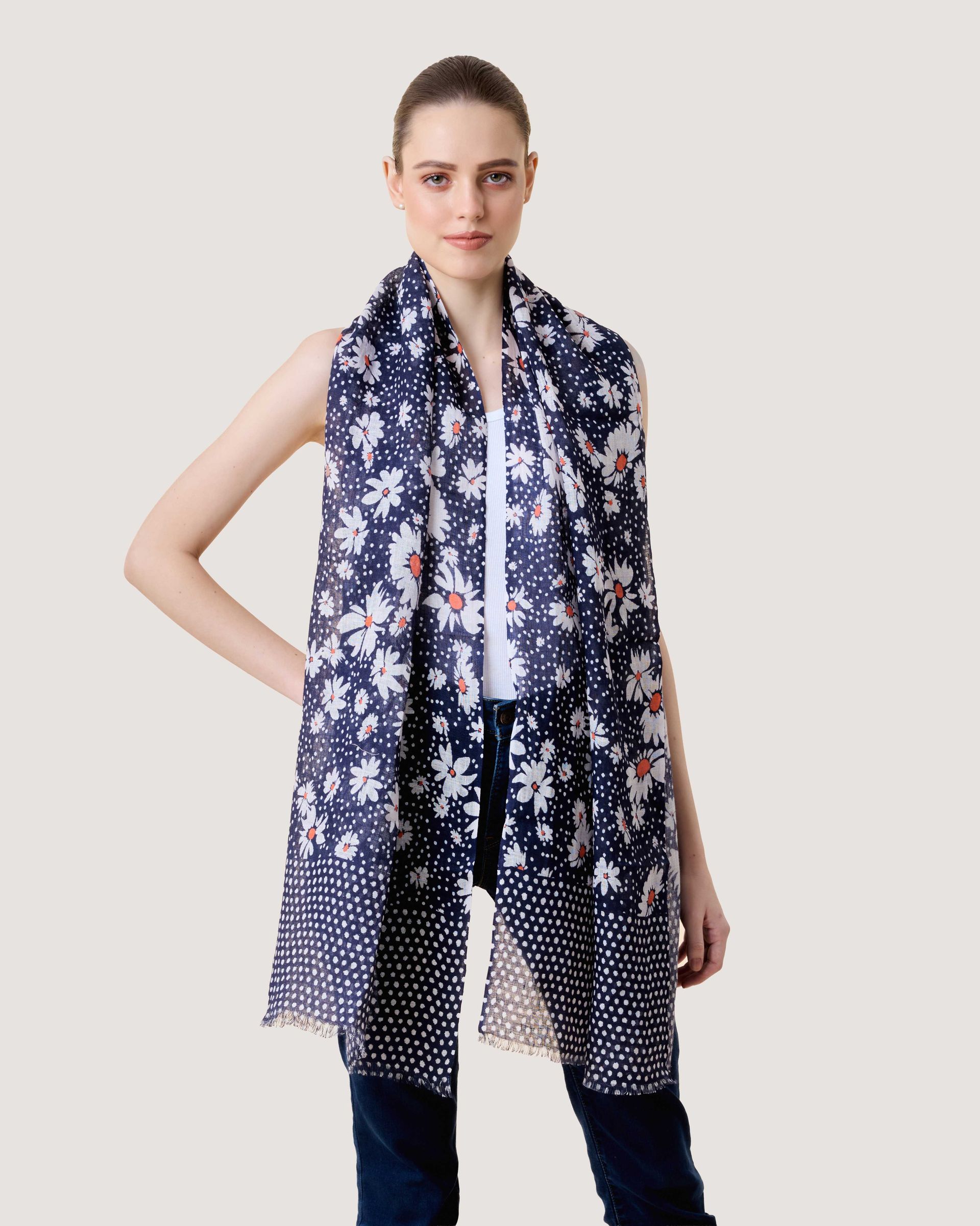 Florielle Printed Linen Scarf