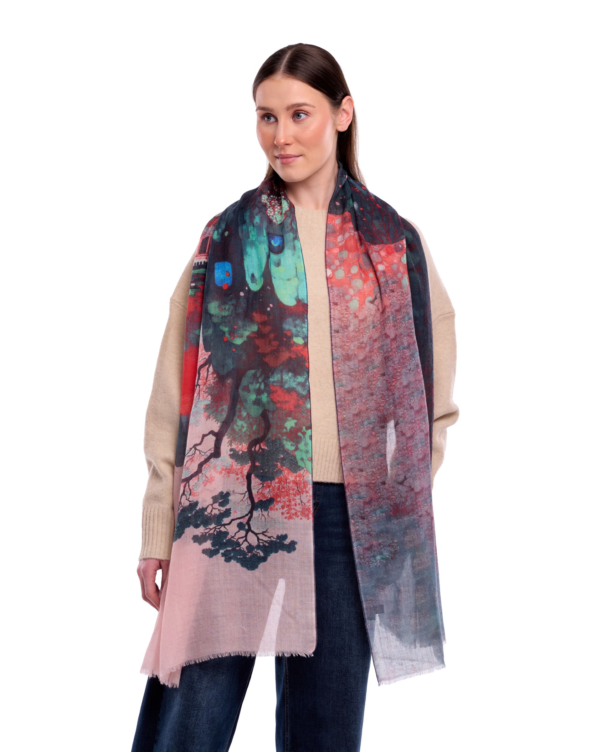 MEADOW Riverside Landscape Design Merino Wool Scarf