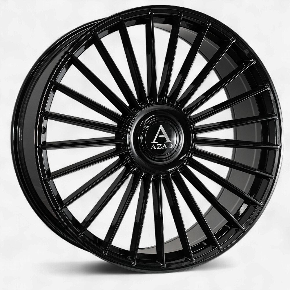 Azad AZ25 Staggered Wheels, Finish: Gloss Black, Size: 22x9 &amp; 22x10.5