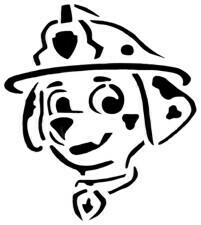 &quot;Paw Prints Marshall&quot; Stencil