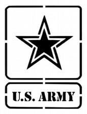 &quot;Army Star w/ Font&quot; Stencil