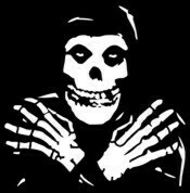 Misfits Skull w/ Skeleton Hands Stencil