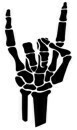 &quot;Sign of the Horns Bones&quot; Stencil