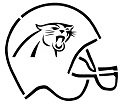 Carolina Panthers &quot;Helmet w/ Logo&quot; Stencil