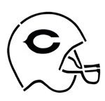 Chicago Bears &quot;Helmet w/ Logo&quot; Stencil