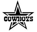 Dallas Cowboys &quot;Star w/ Font&quot; Stencil