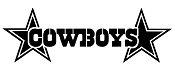Dallas Cowboys &quot;Double Star w/ Font&quot; Stencil