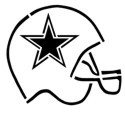 Dallas Cowboys &quot;Helmet w/ Logo&quot; Stencil