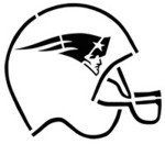 New England Patriots &quot;Helmet w/ Logo&quot; Stencil