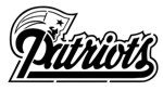 New England &quot;Patriot Head With Script&quot; Stencil
