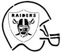 Oakland Raiders &quot;Helmet w/ Logo&quot; Stencil