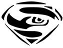 Seattle Seahawks Superman Stencil
