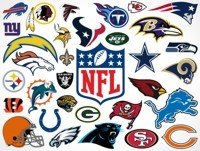 ALL 32 NATIONAL FOOTBALL LEAGUE TEAM LOGO STENCILS