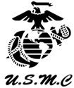 &quot;U.S.M.C. (cursive) Eagle/Globe&quot; (United States Marine Corp) Stencil