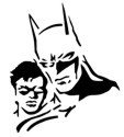&quot;Batman and Robin&quot; Stencil